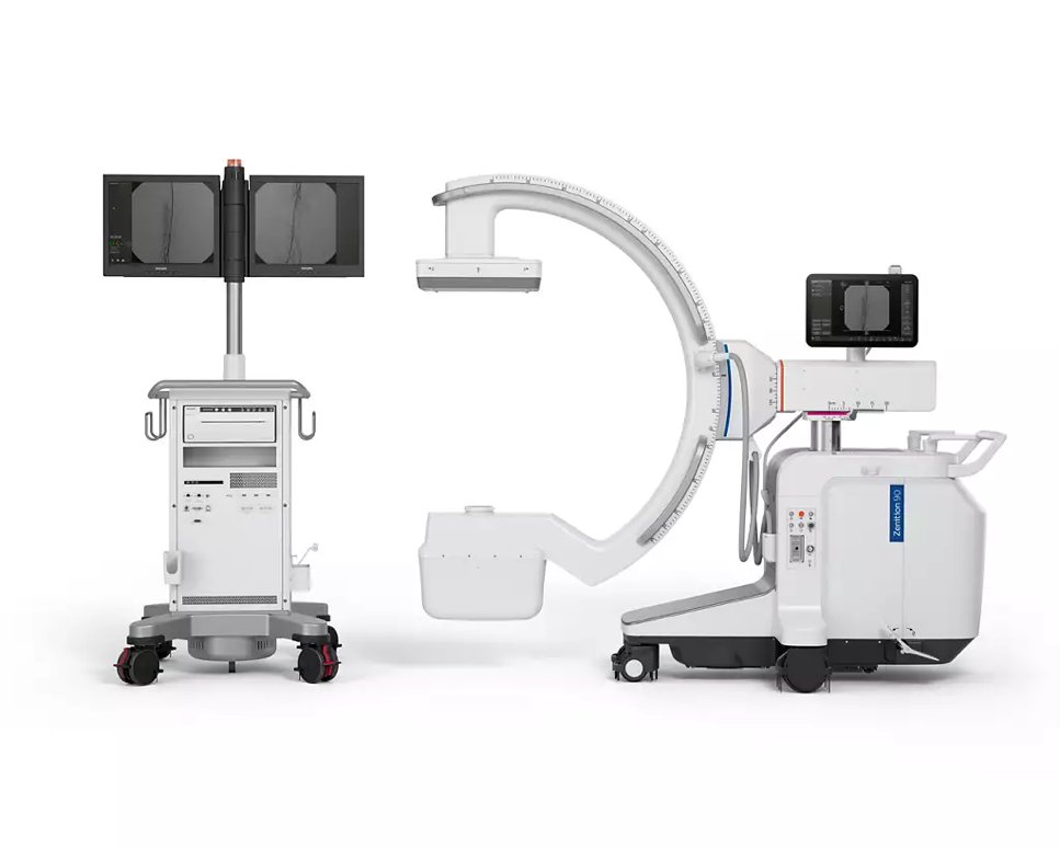 Mobile C-arm with monitor cart