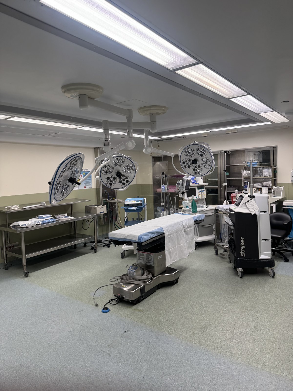 Fully equipped operating room
